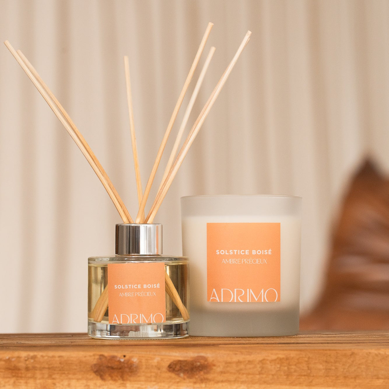 Coffret cadeau Adrimo – diffuseur et bougie parfumée Solstice Boisé