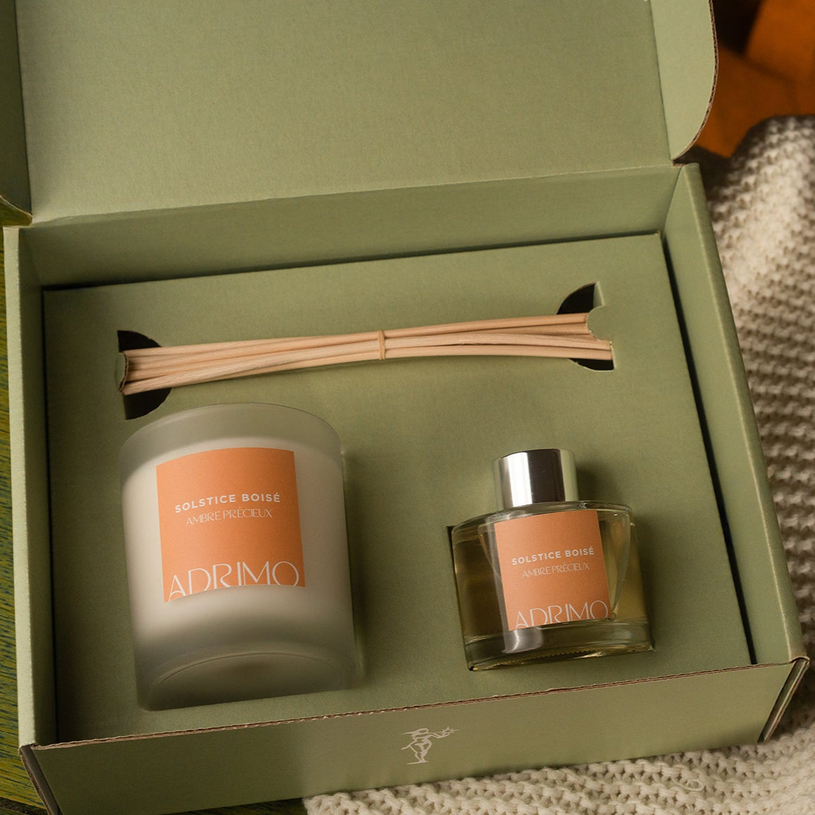 Coffret parfum maison naturel – Solstice Boisé – Agrume et Bois de Santal