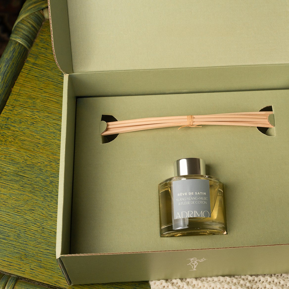 Diffuseur maison Adrimo – Rêve de Satin – fragrance naturelle apaisante