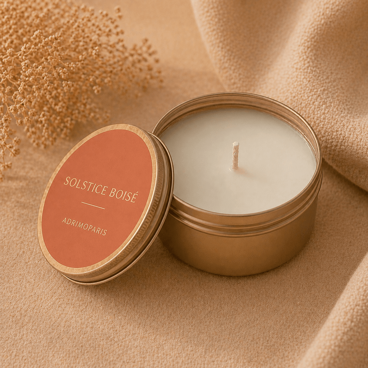 bougie adrimo sans phtalate cire de colza détail produit
