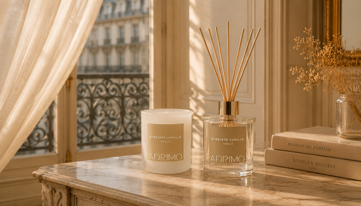 Parfum d'intérieur gourmand dans un intérieur chaleureux et élégant