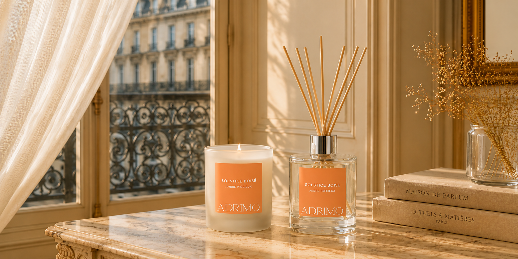 Diffuseur et bougie parfumés Solstice Boisé