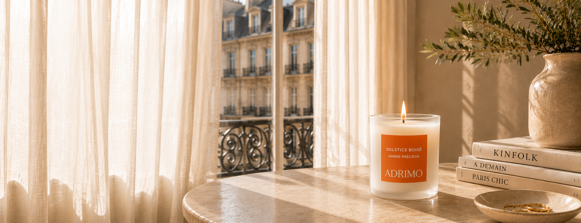 Bougie cire de colza Adrimo Paris parfumée aux fragrances de Grasse
