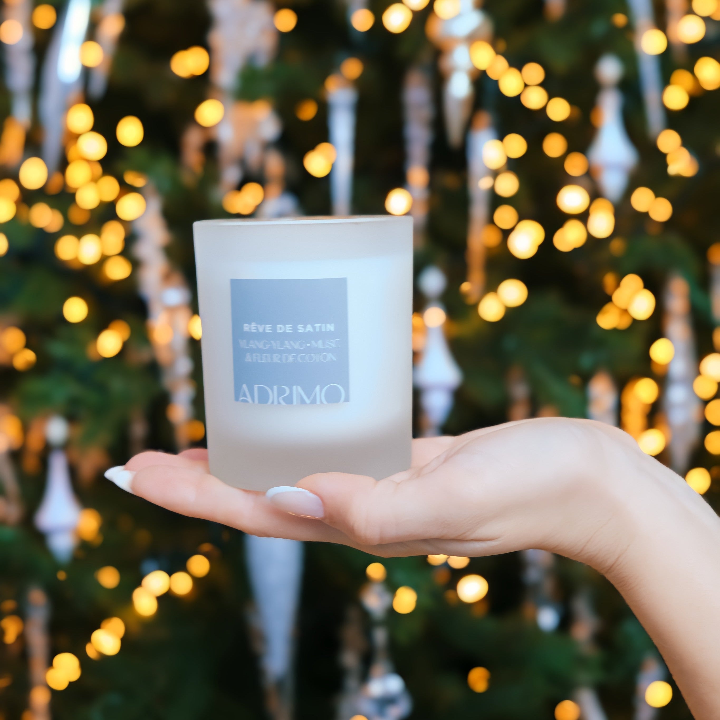 Bougie parfumée naturelle Fleur de Coton, Ylang-Ylang & Musc 30cl Adrimo Paris