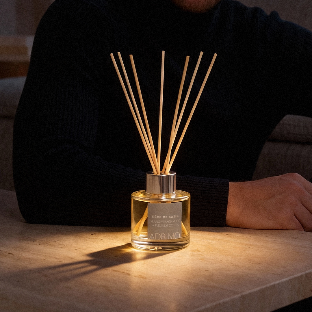 Coffret cadeau naturel Rêve de Satin – Bougie & Diffuseur