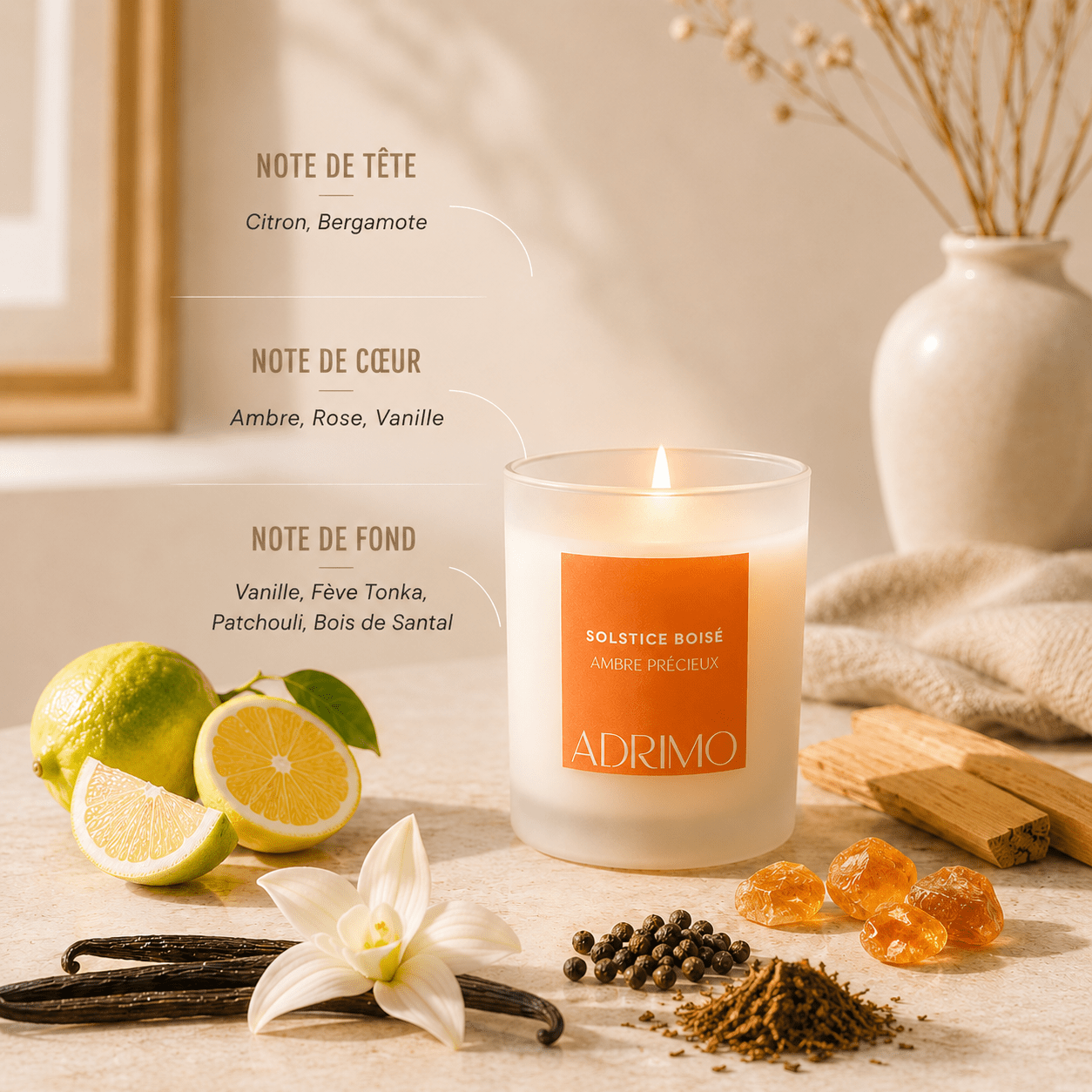 Bougie parfumée Solstice Boisé