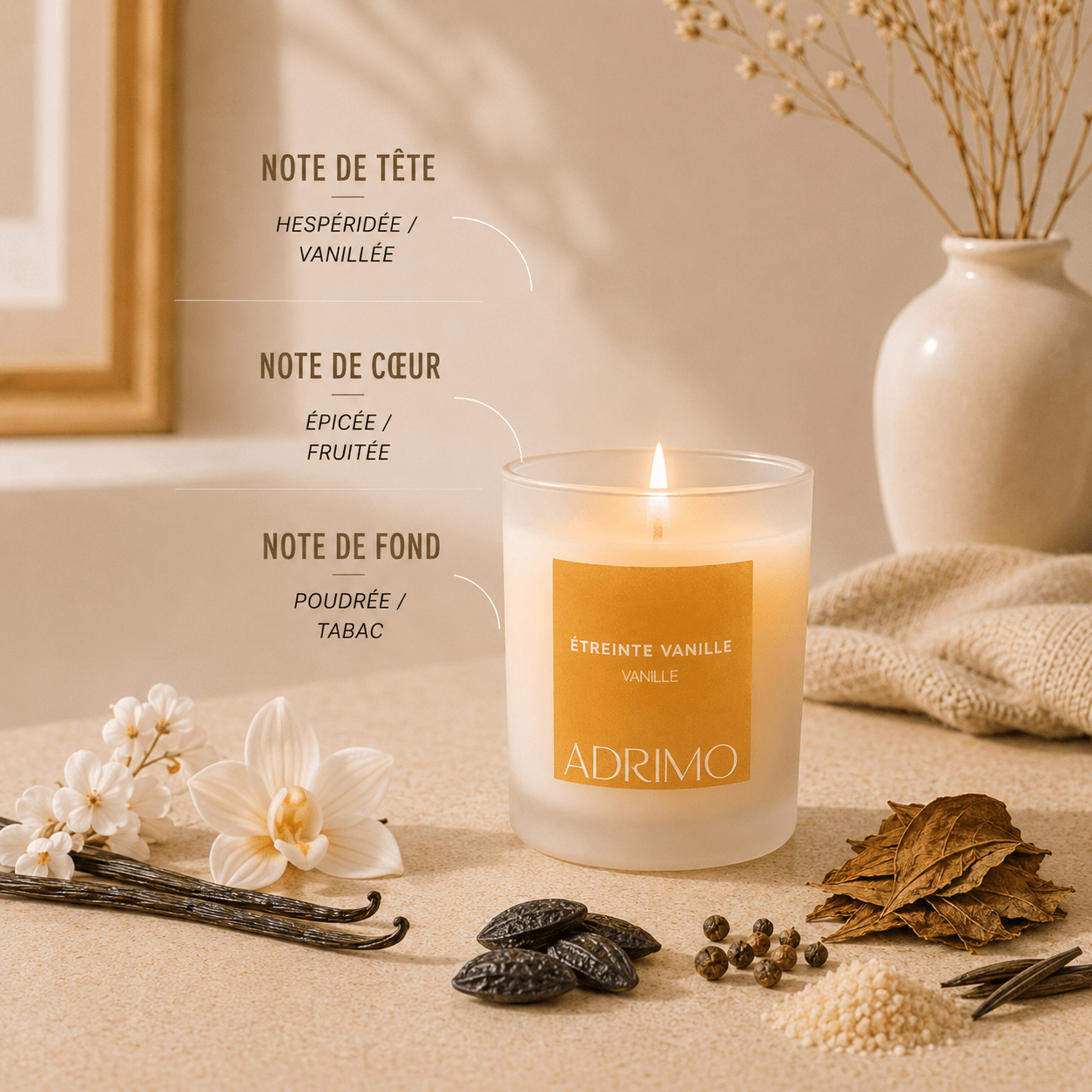 Bougie parfumée Étreinte Vanille