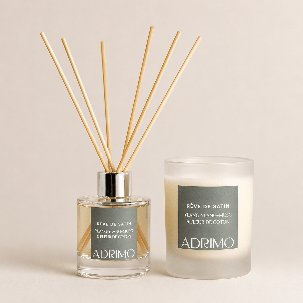 Coffret Rêve de Satin — Bougie & Diffuseur naturels