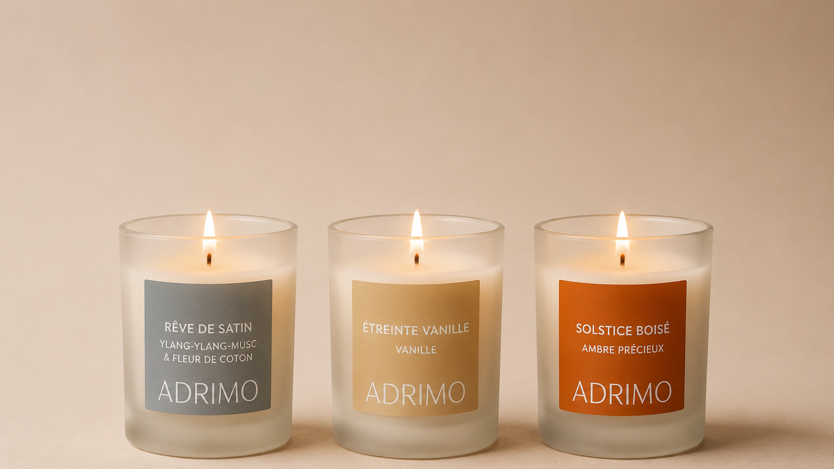 Les 3 bougies Adrimo Paris