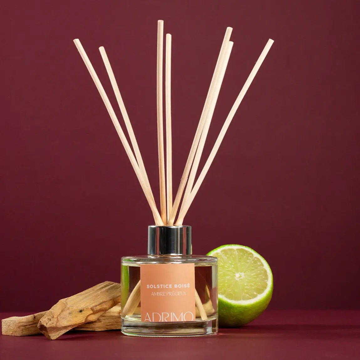 Bougie et diffuseur Solstice Boisé Adrimo Paris parfum naturel